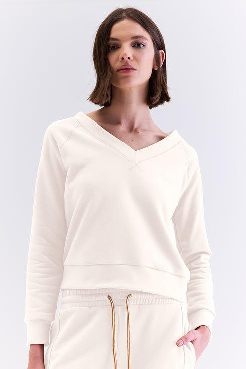 BLUSA DECOTE V NATURAL